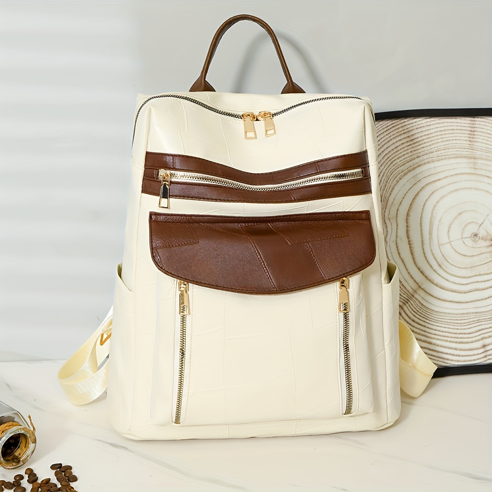 Mochilas para Mujeres Mochila Elegante para Mujeres Adecuada para la Universidad y Viajes - Mochila de Gran Capacidad con Correas Ajustables y Cierre de Cremallera, Diseño Minimalista, - / //