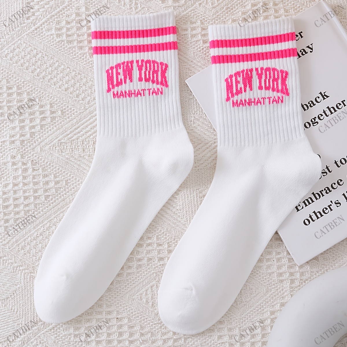 Image of 1 Pair Socks Graphic Socks Funny Socks For Women Men Fun Socks For Party Gift Socks For Father And Mother Socks For Party Costume Cute Socks Crazy Socks Novelty Socks For Striped Socks Socks For Men