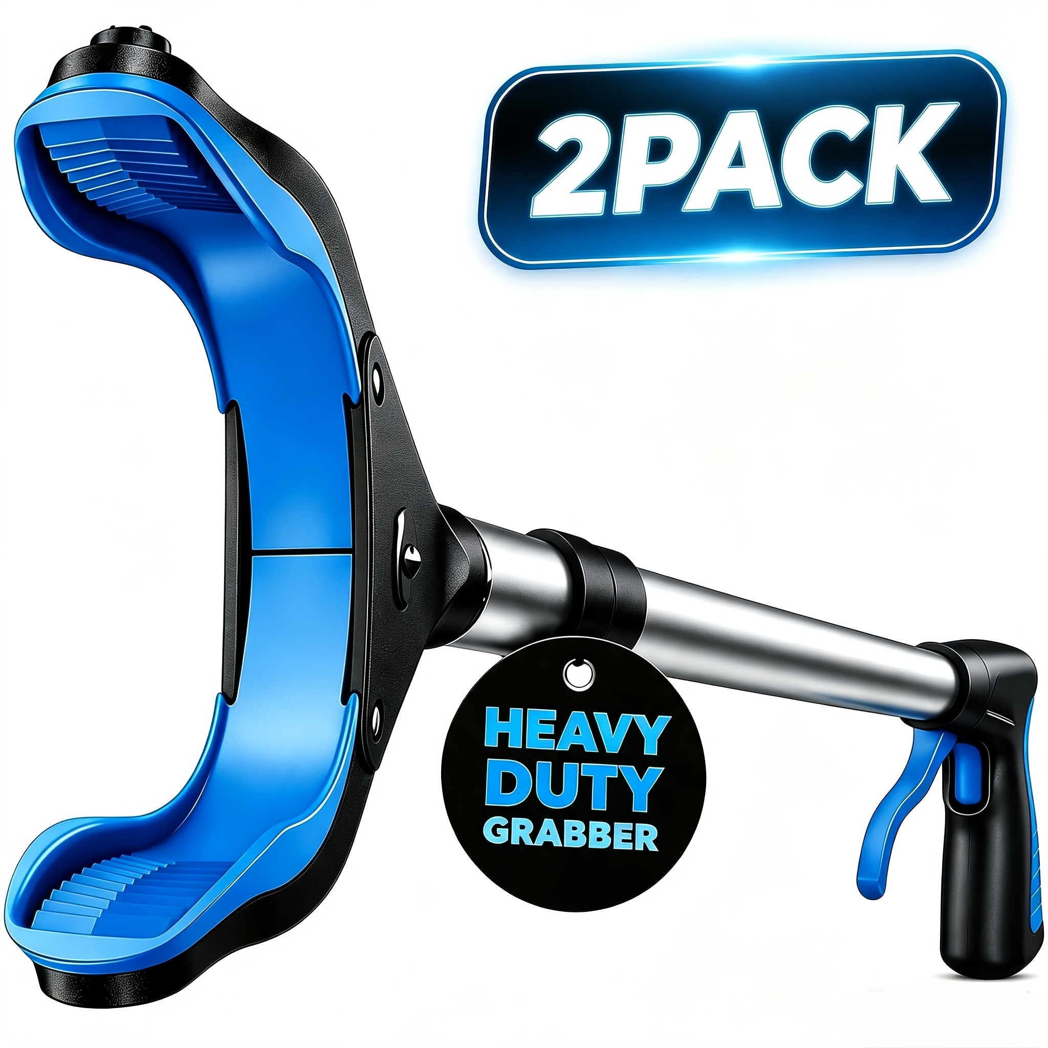 TEMU 33 Inch Grabber Reacher Tool, Heavy Duty Foldable Trash Picker Upper With 360° Rotating Jaw, Long Grabber For Elderly And Disabled, For Yard ,