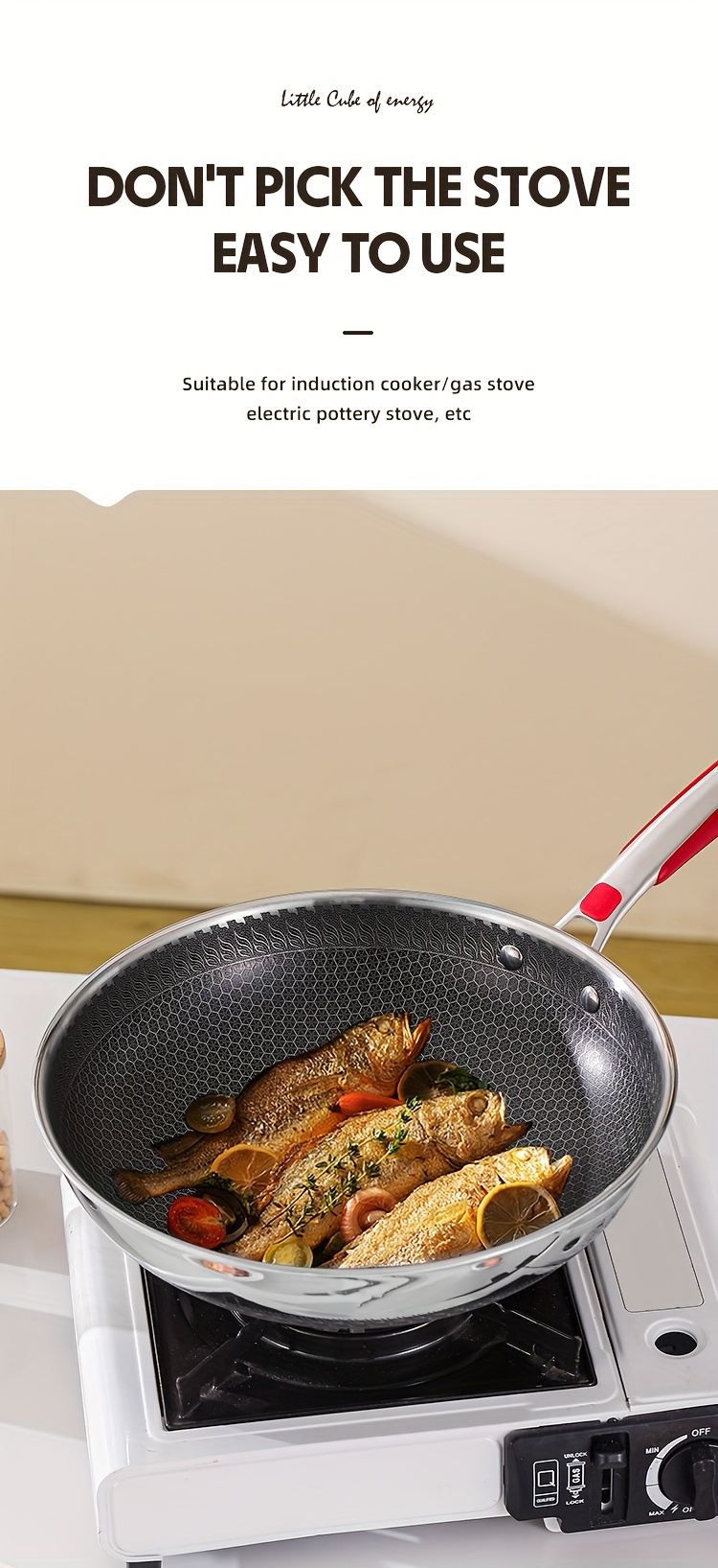 1pc 304 stainless steel wok 3 layer thickened large capacity   easy to clean non slip handle compatible with all stoves dishwasher safe multi purpose cooking ideal for stir frying simmering steak   home kitchen use details 8