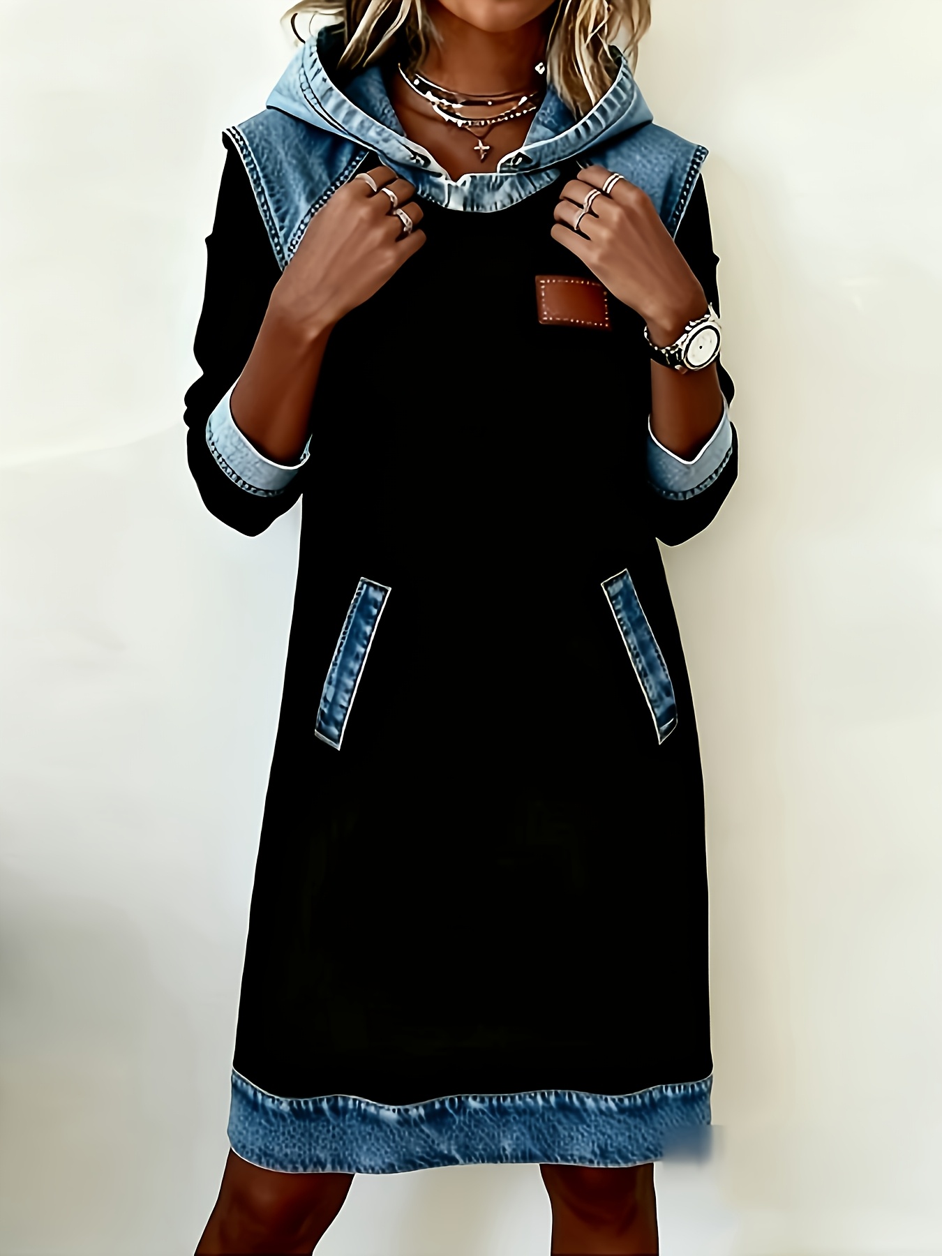 long sweatshirt dress sold on Temu United States