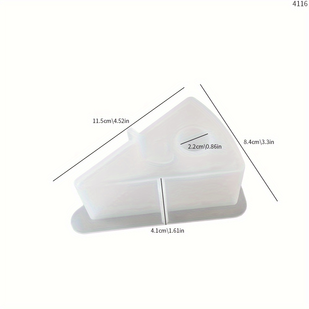 Silicone Love Cake Candle Holder Mold - Triangular Epoxy Resin Craft Mold For Handmade Gifts And Tabletop Decor