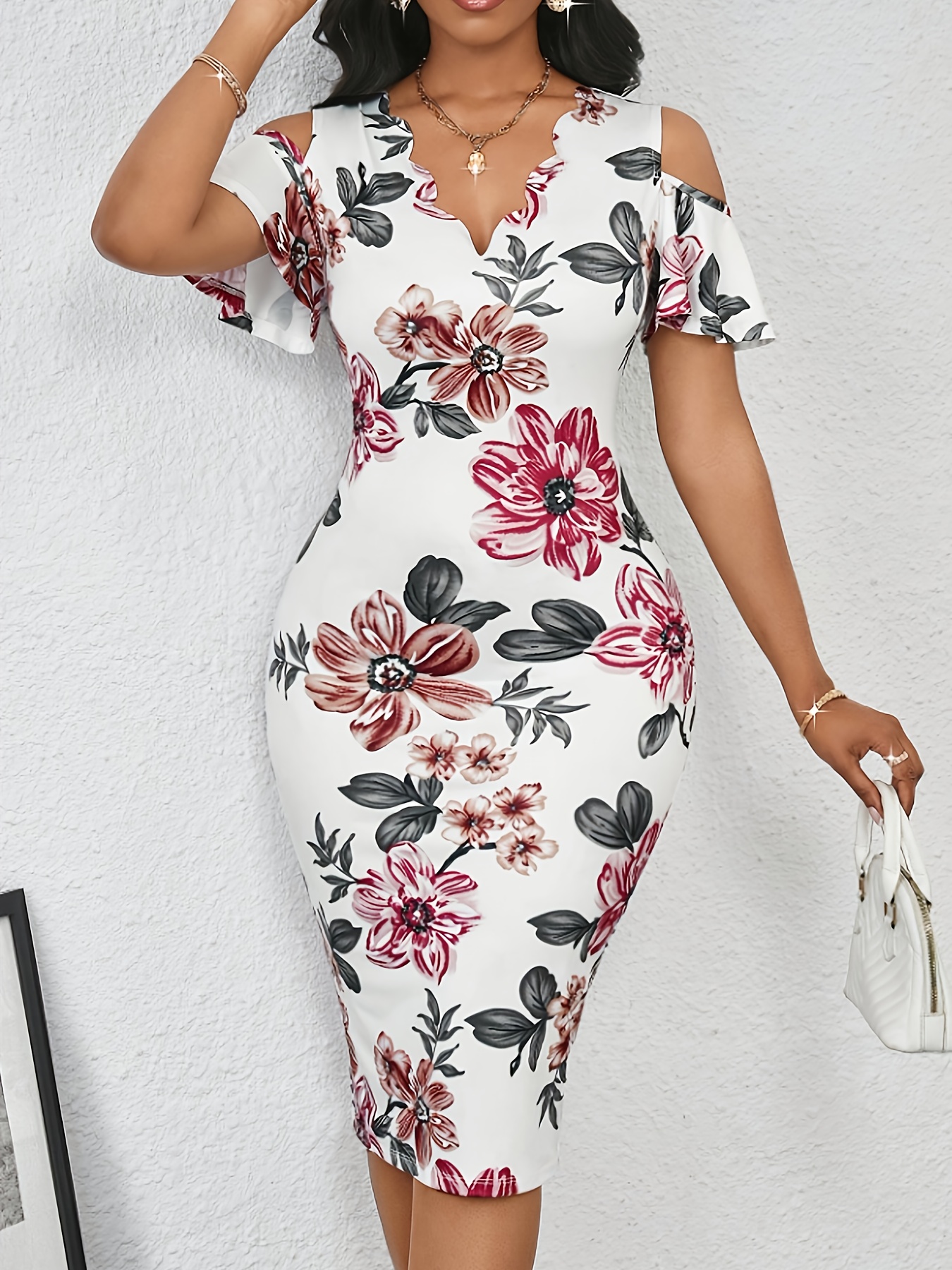 ladies homecoming dresses A-line High Low Homecoming Dresses with Lace – Angrila main image 1