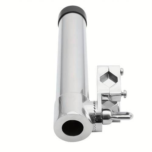 1pc support de canne à pêche en acier inoxydable - qualité marine robuste, pince réglable pour bateaux, yachts, camions et rv - rangement de canne à pêche sécurisé avec ergonomique, support de canne à pêche pour bateau, solution de rangement pour bateau, métallique , construction durable