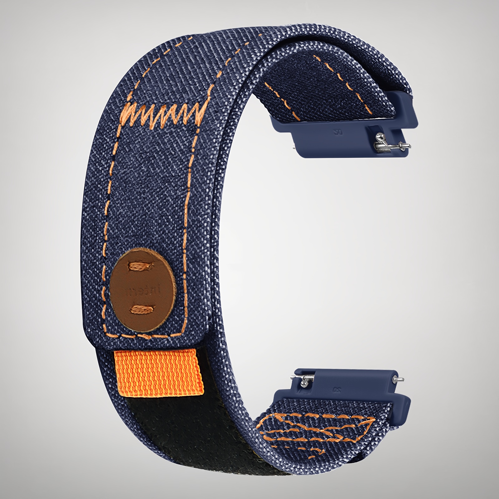 TEMU デニムナイロン製 ウォッチバンド 20mm 22mm Watch 5Bands 40mm 44mm/Galaxy Watch 4 Bands 40mm 44mm、Galaxy Watch 5 Pro Bands 45mm Bands 対応 ファリストバンド