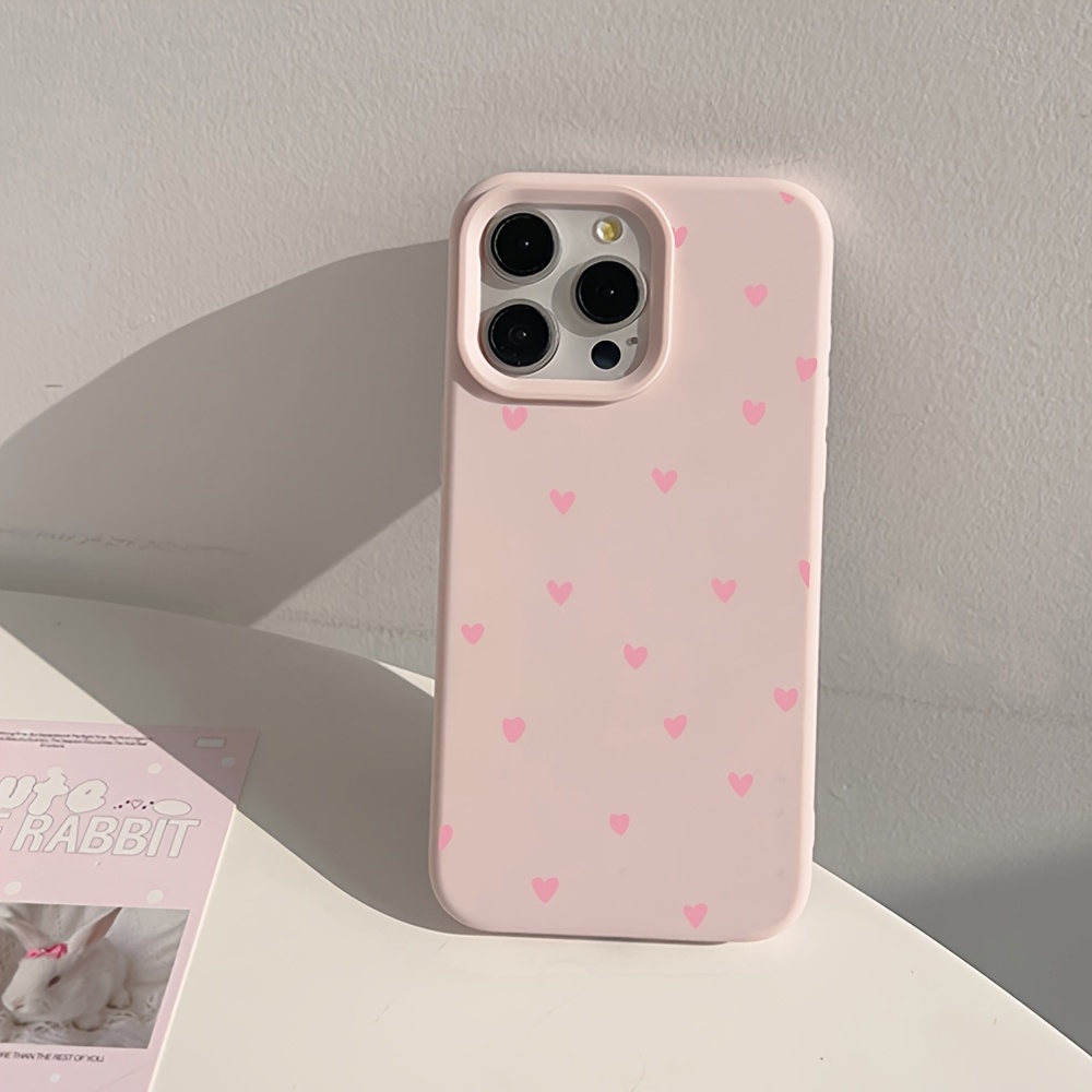 E-shop Handyhülle: Modisches Herz-Muster für iPhone 17 Pro Max 17Air 16PLUS 15 14 13 12 11 Serie, Niedliche Cartoon-Ästhetik Stoßfeste Trendige Weiche
