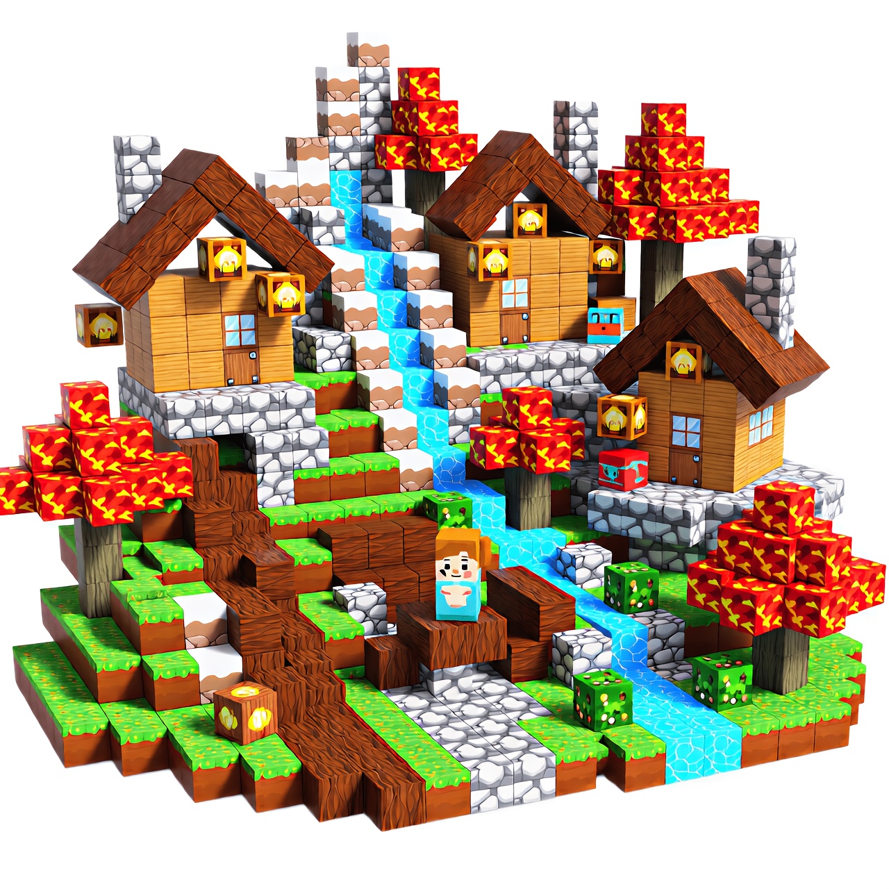 300pcs Magnetic Blocks for Creative 3D Puzzle Building Fun