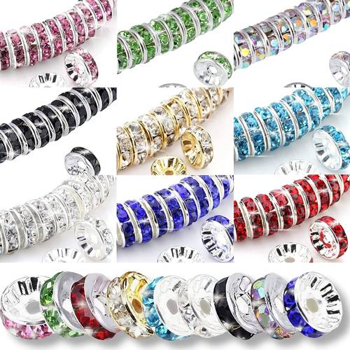 50pcs glass beads with 8mm clear spacer beads sparkling multicolor diy craft supplies for clothing hats cars parties festivals gift decorations beads for crafts festival accessories glossy