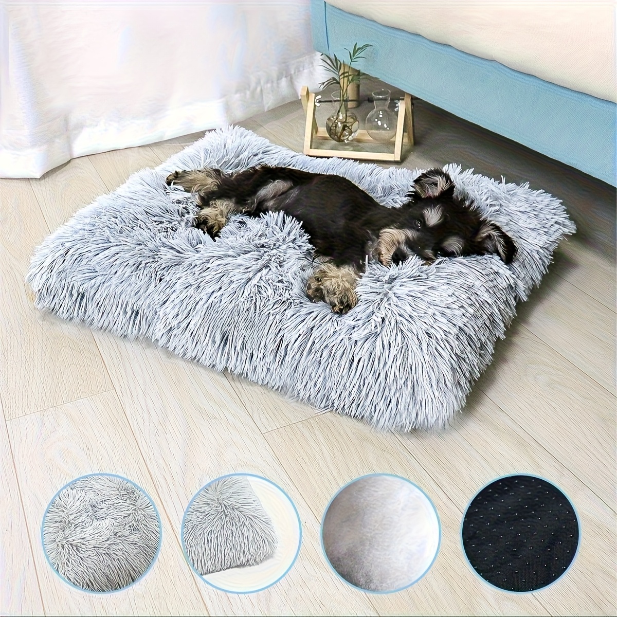 cozy polyester dog bed with removable cover soft warm and easy to   for cats and dogs of all sizes   gift pet bed plush dog bed detachable cover Product details 0