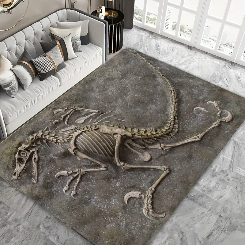 dinosaur pattern soft thickened mat 8mm machine washable suitable for bathroom room bedroom multifunctional indoor decorative mat dinosaur bathroom decoration Product details 1