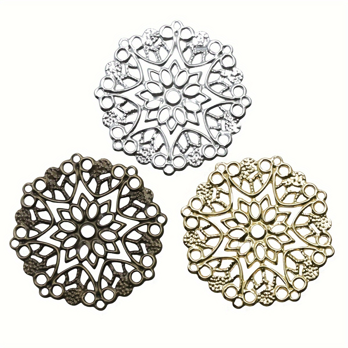 

12- Iron Round Embellishments For Scrapbooking And Crafts, 35mm Decorative