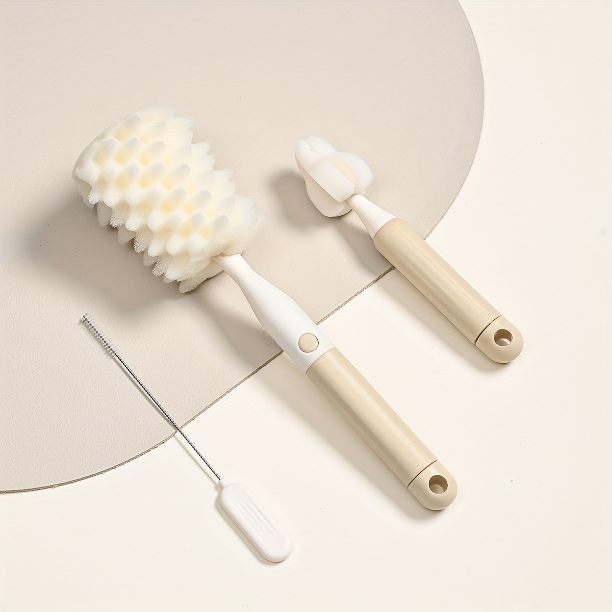 Bottle Brush Sponge; Pacifier Cleaning Straw Tool; Brush; Clean Cup Mouth Brush Set: retailer-supplied image