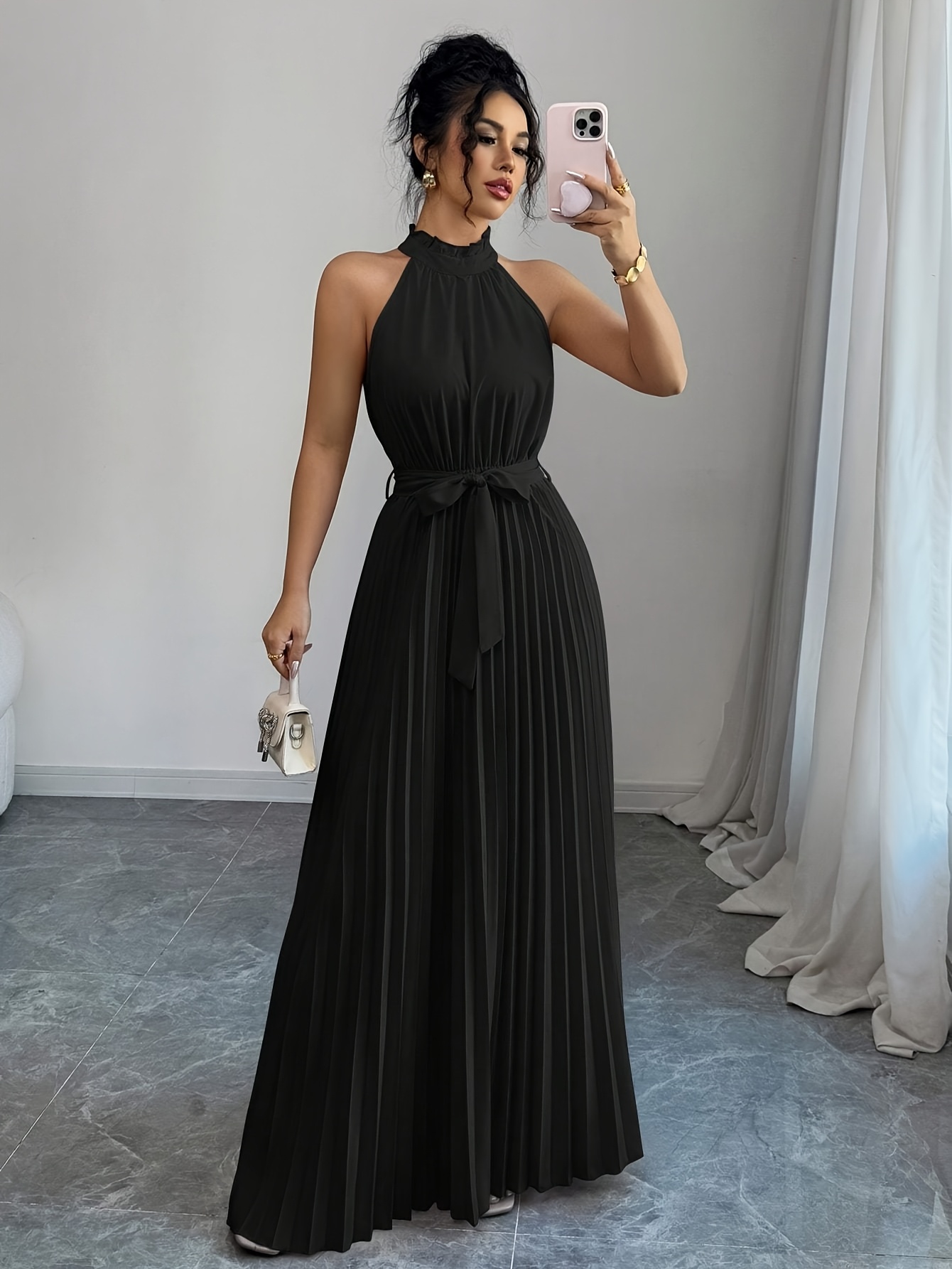 women's a line dress Linen A-Line - Elegant Tie Waist Wrap Dress Line Fit Women's Short A-Line Dress 