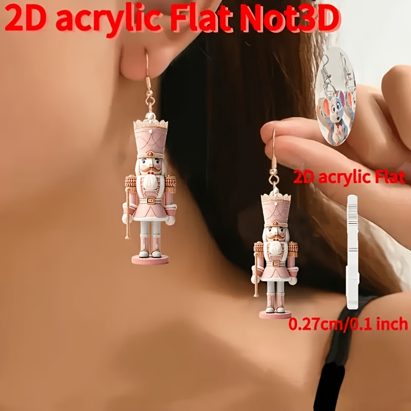 Y2K Cartoon Nut Soldier Acrylic Pendant for Women