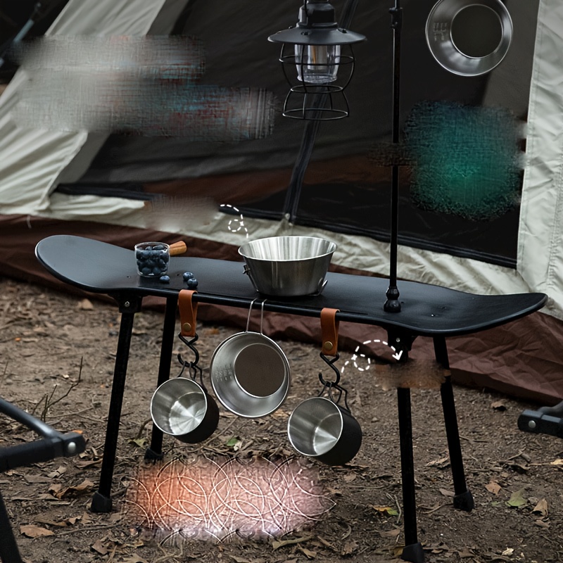 1 Set Outdoor Camping Table Outdoor Folding Table Portable Skateboard Table  With Hook Stove Outdoor Camping Accessories Yard Casual Accessories, Shop  The Latest Trends