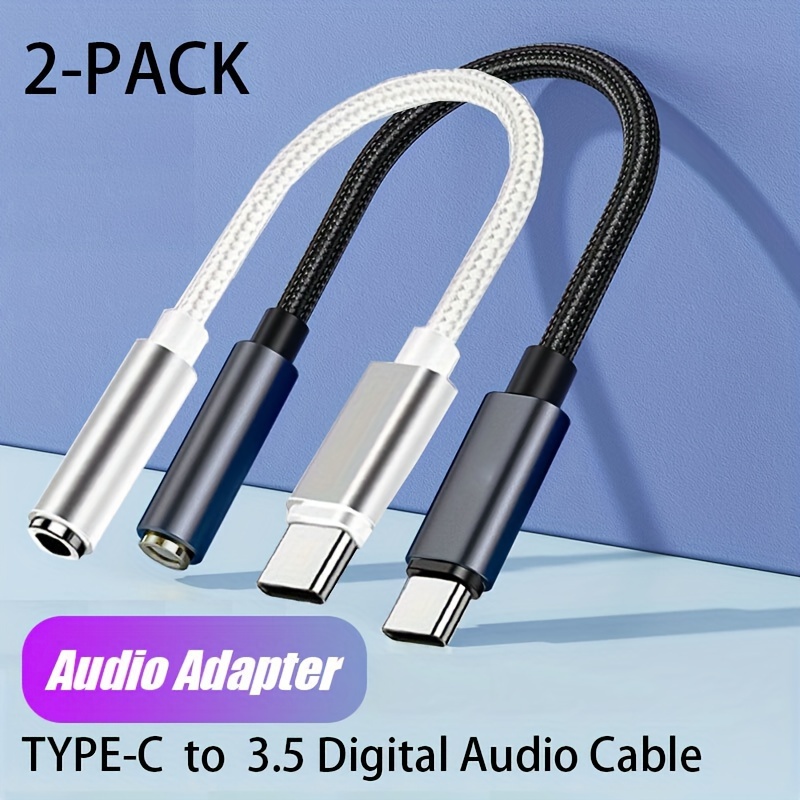 braided usb type c headphone jack adapter aux audio dongle Temu