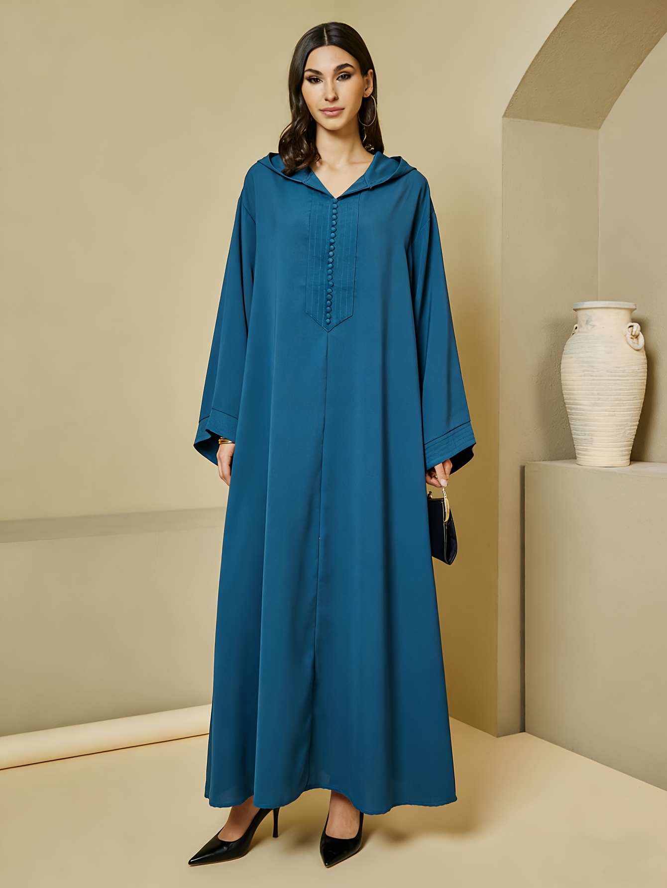 womens dress womens fashion middle eastern long casual dress - Temu Qatar