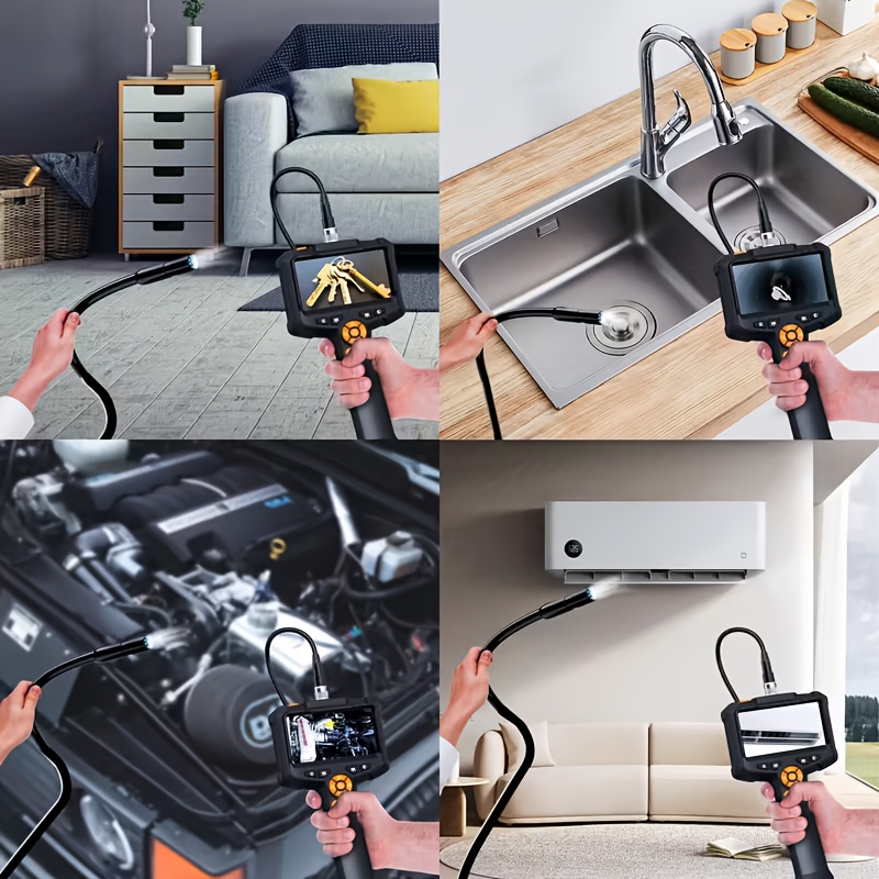 Heavy-Duty Endoscope Camera with Light - IP67 Borescope, 8 Adjustable LED Lights & 4.3” LCD Screen, HD 1080P Inspection Camera with 16.5ft Semi-Rigid Cord Suitable for, Automotive, Plumbing, HVAC, and Use 4 Heavy-Duty Endoscope Camera with Light - IP67 Borescope, 8 Adjustable LED Lights & 4.3” LCD Screen, HD 1080P Inspection Camera with 16.5ft Semi-Rigid Cord Suitable for, Automotive, Plumbing, HVAC, and Use - Image 4