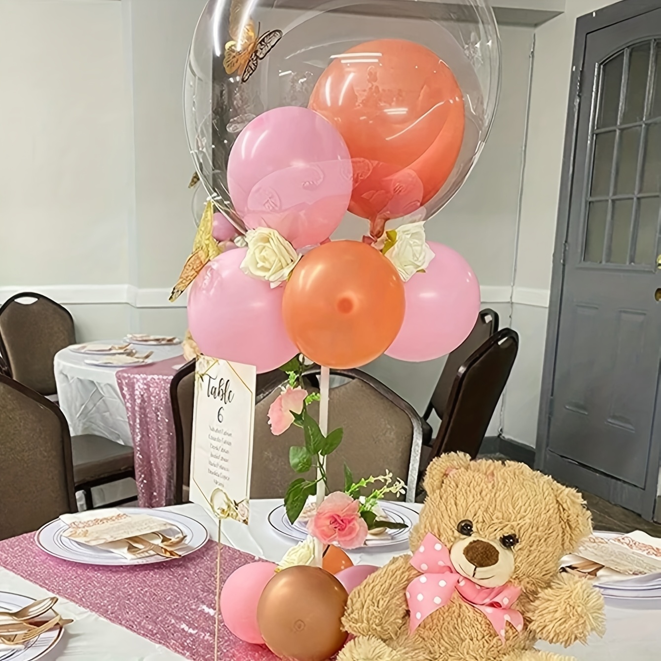 HOMOCONO Lot de 2 supports de colonnes de ballons en plastique blanc