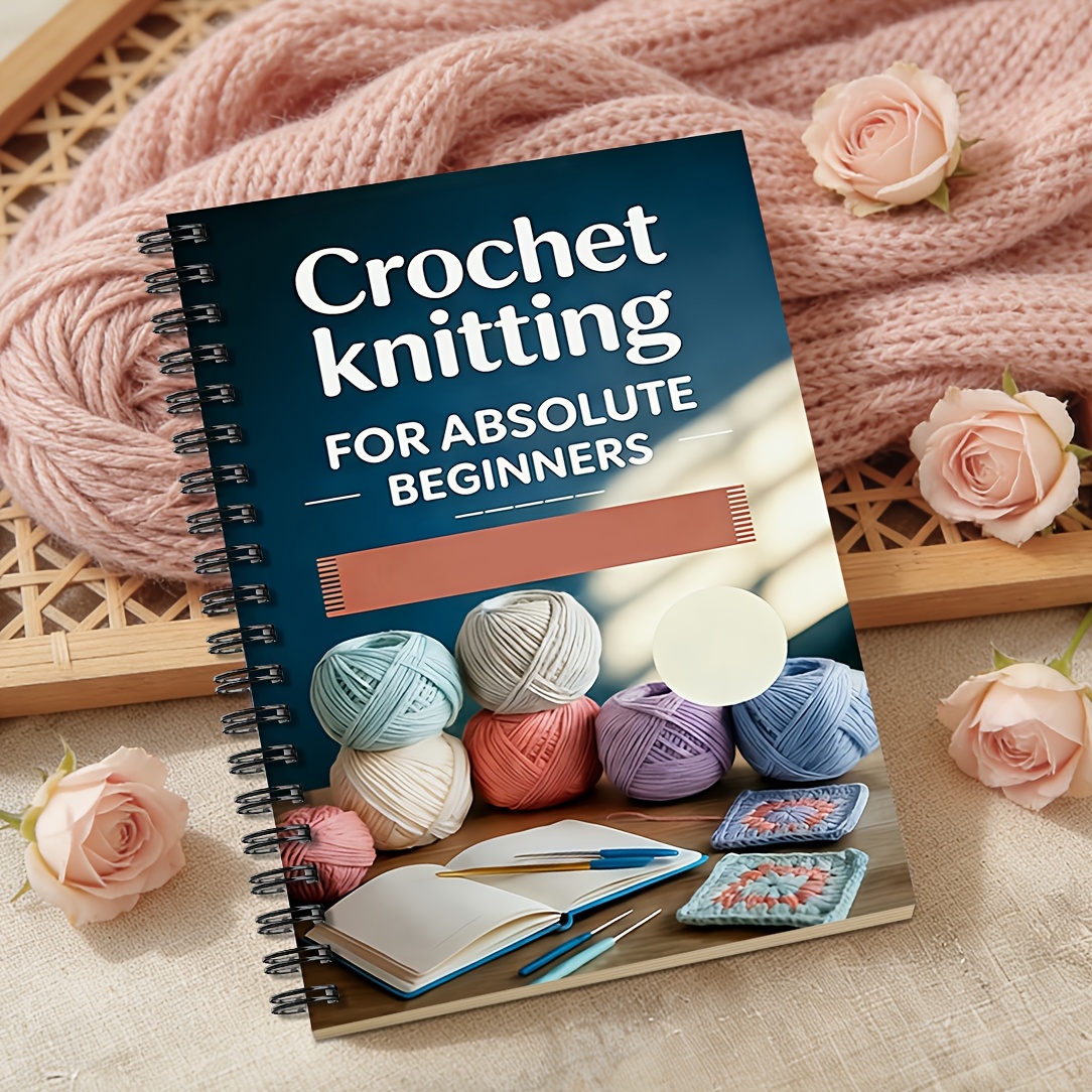 TEMU Planning Pads 1pc Crochet Project -one Handbook With Spiral Notebook, Wengoo A5 Threaded Coil Binding > Convenient For Crochet Note-taking >