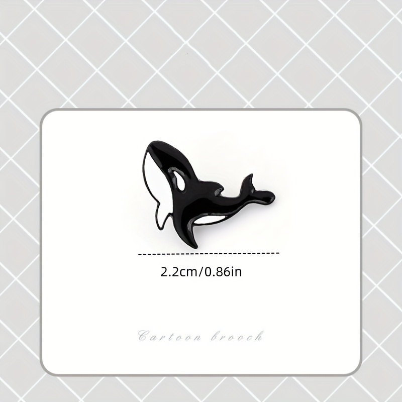 TEMU Broche de Orca Lindo - Diseño Animal en Metal para Mujeres, Accesorio Versátil para Uso Diario y Fiestas, Pin Duradero para Atuendos Casuales,