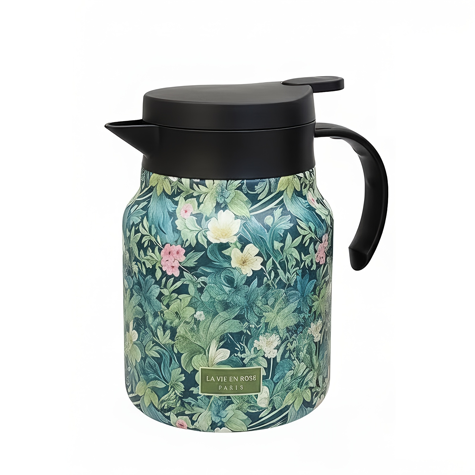 TEMU 34oz Double Wall Stainless Steel Insulated Teapot With Removable Fine Mesh Tea Infuser, Anti-drip Spout Multipurpose For Loose Leaf Tea Coffee,