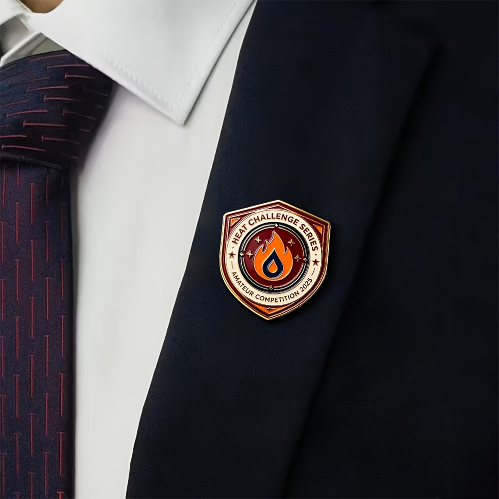 TEMU Custom Photo Enamel Pins, Personalized School Badges, Stainless Steel Family Crests, Club Logo Pins, Novelty Badges, Elegant And Fashionable