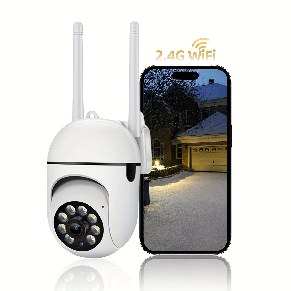   1080p hd wifi security camera indoor outdoor   with night vision intercom   detection usb powered compatible with smartphones 2 4g wireless   system farmhouse supermarket details 5