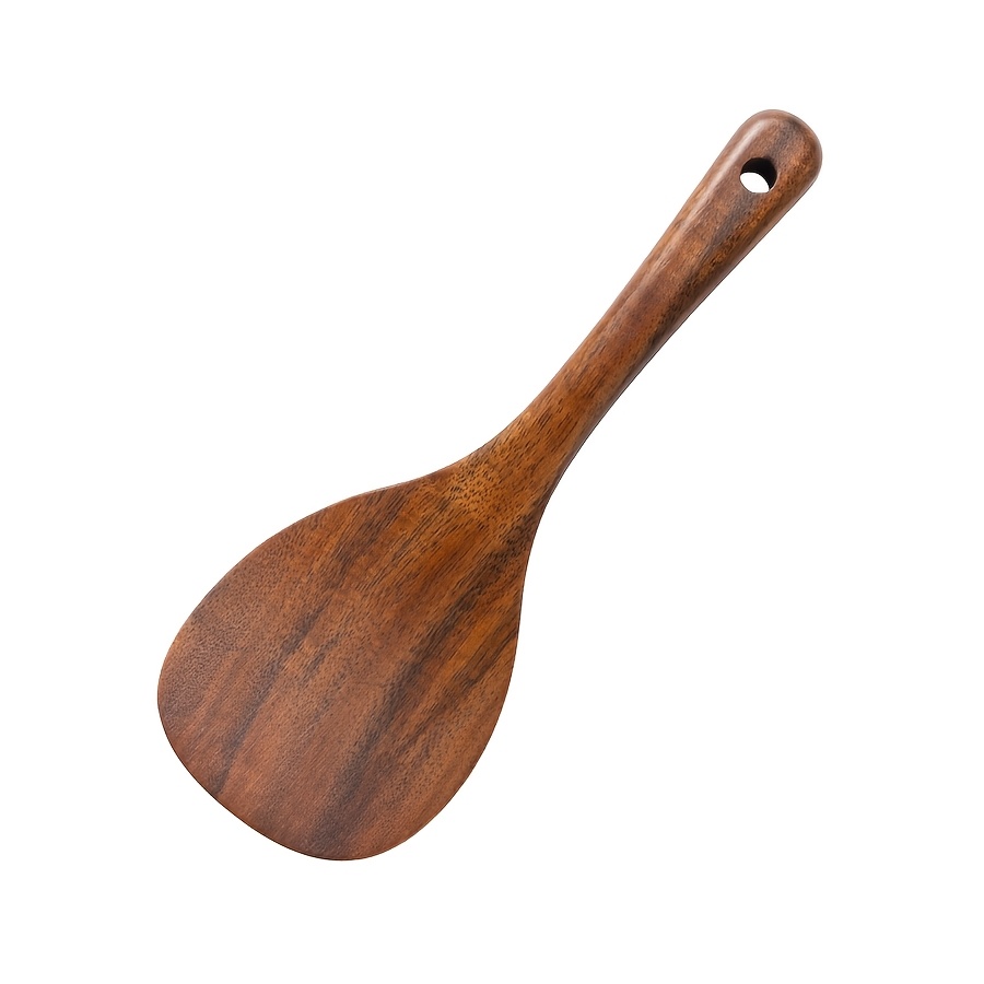 TEMU Pelle à Riz Ménagère, Pelle à Riz en Bois de pour Poêle Antiadhésive, Louche à Riz, Pelle à Riz, Pelle à Riz en Bois