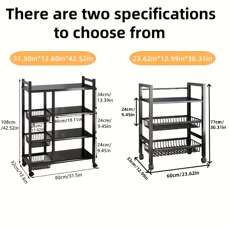 reliable 1pc of Adjustable Kitchen Storage Rack - a Tall Mobile Organizer Featuring Locking Wheels, Space-Efficient Stainless Steel Shelves for The Kitchen And Pantry, Robust Build, Long-Lasting Shelving Unit, Storage Area, And a Versatile Storage Rack 4 reliable 1pc of Adjustable Kitchen Storage Rack - a Tall Mobile Organizer Featuring Locking Wheels, Space-Efficient Stainless Steel Shelves for The Kitchen And Pantry, Robust Build, Long-Lasting Shelving Unit, Storage Area, And a Versatile Storage Rack - Image 4