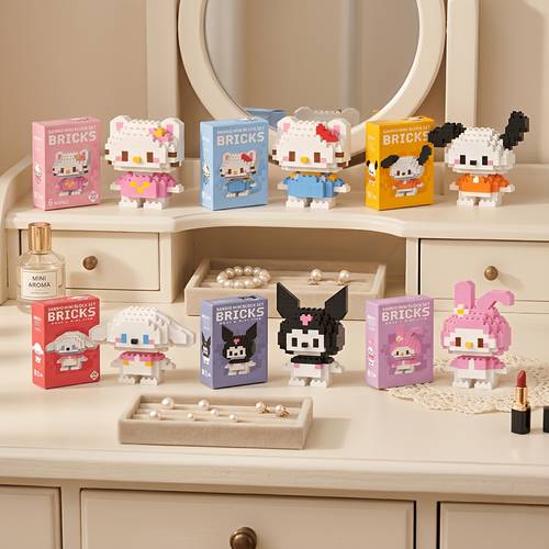 item picture 6pcs assorted building block set mini assembly toys suitable for desktop ornaments school supplies back to school
