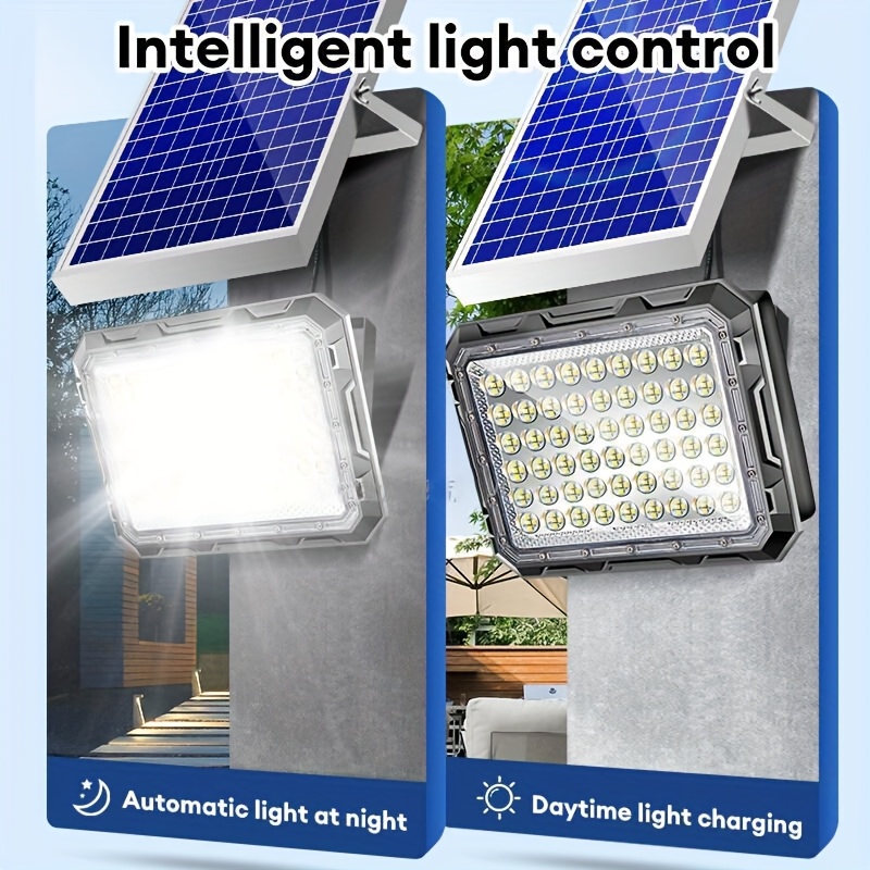 TEMU Solar Floodlight With Led,, Outdoor Lighting, Automatic Lighting, Solar Light With Remote Control