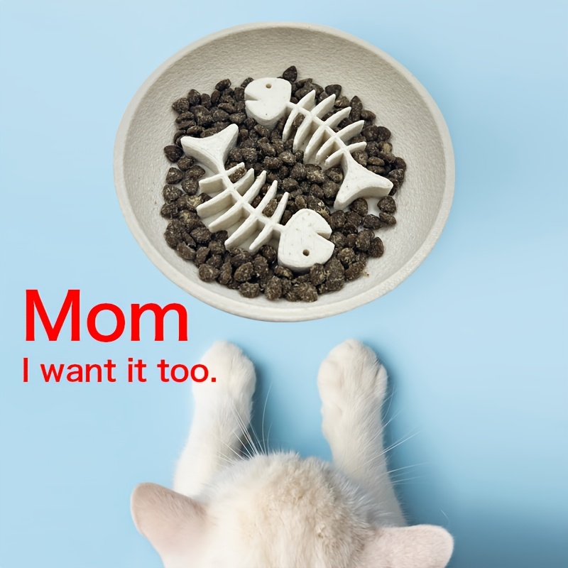pet supplies cat supplies cat feeding watering bowls cat slow feeder bowl anti choking chew     shaped design for dry wet food suitable for indoor   clean   care essential non slip pet bowl Product details 3