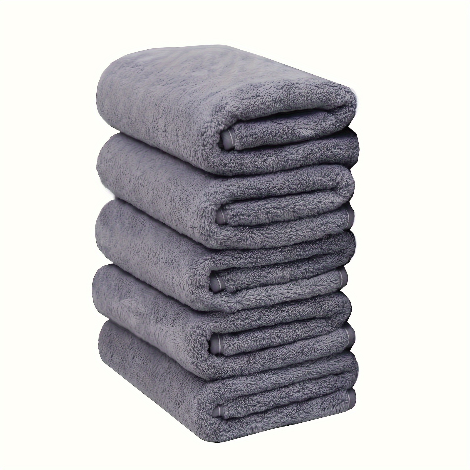 

5pcs Microfiber Towels Set - 100% Polyester, Modern Space Theme, Oblong Shape, 400gsm, Hand Wash/, Ideal For Bathroom, Gym, Hotel & Spa, Gym Towels|knitted Texture|absorbent Fabric, Hand Towels