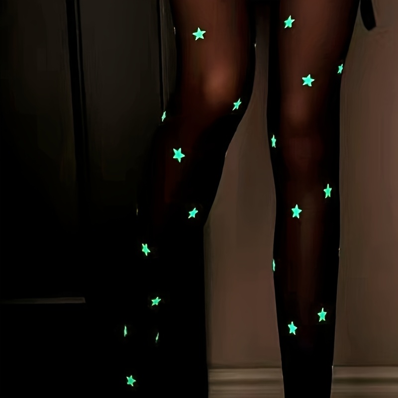 Image of 1 Pair Women's -the- Pattern Over-the-knee Pantyhose - Black With , Halloween Costume Party Leg Warmers, Hand Wash/, Halloween Clothes
