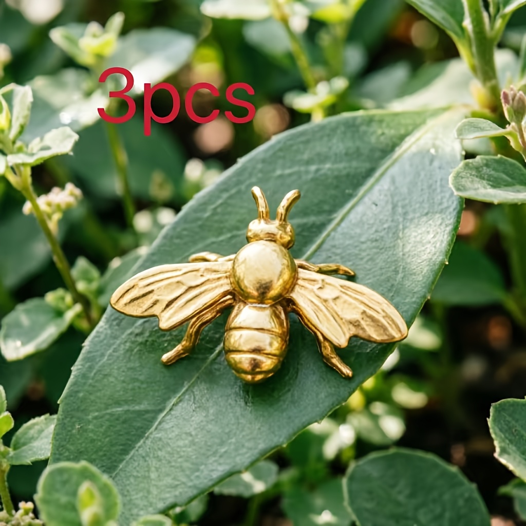 TEMU 3pcs Vintage Metal Bee Ornaments For Garden, Courtyard, Living Room, Fence Decoration Ornaments