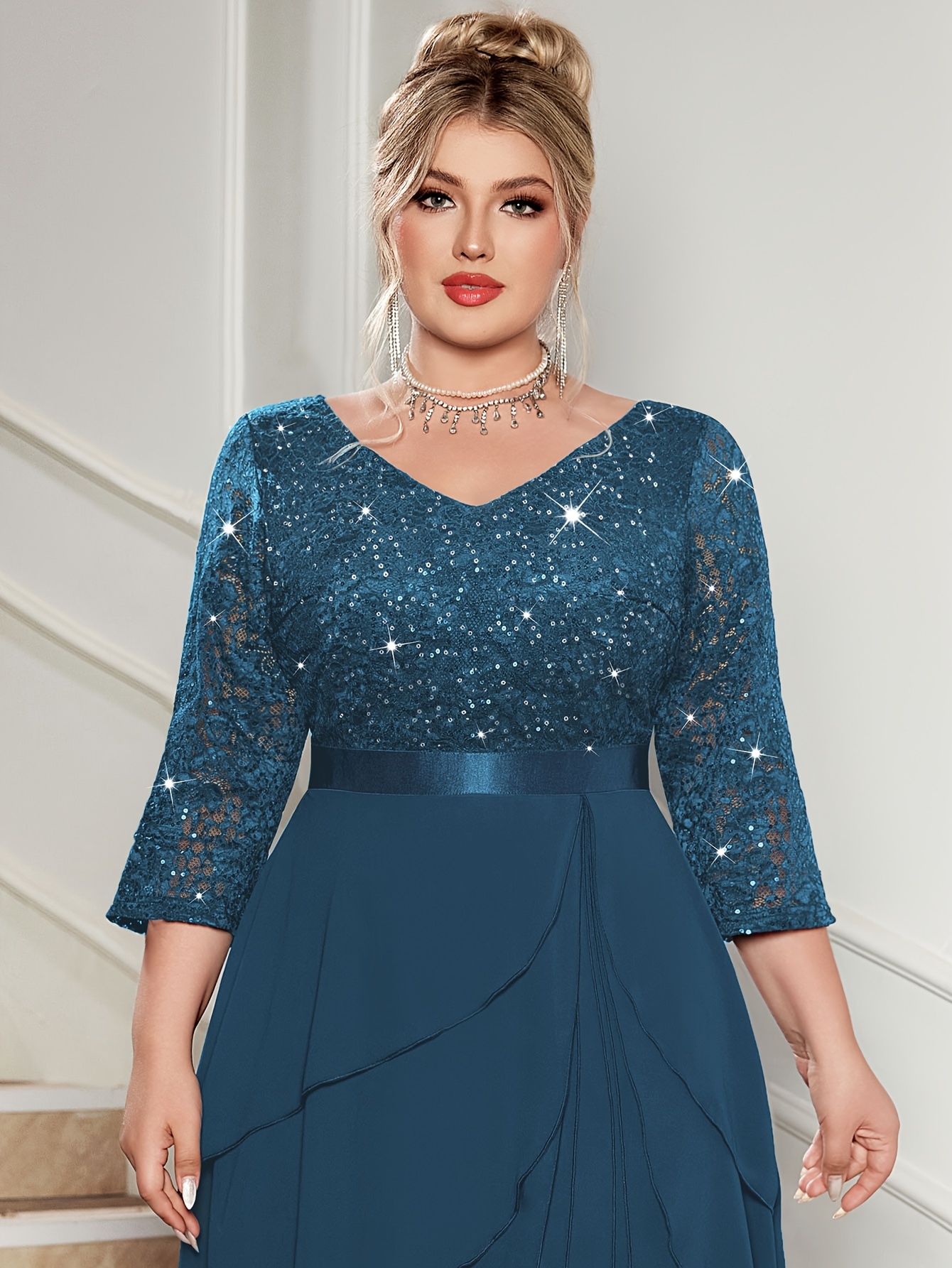Plus Size Semi Formal Wedding Guest Dresses Semi Formal Cheap - Main Image