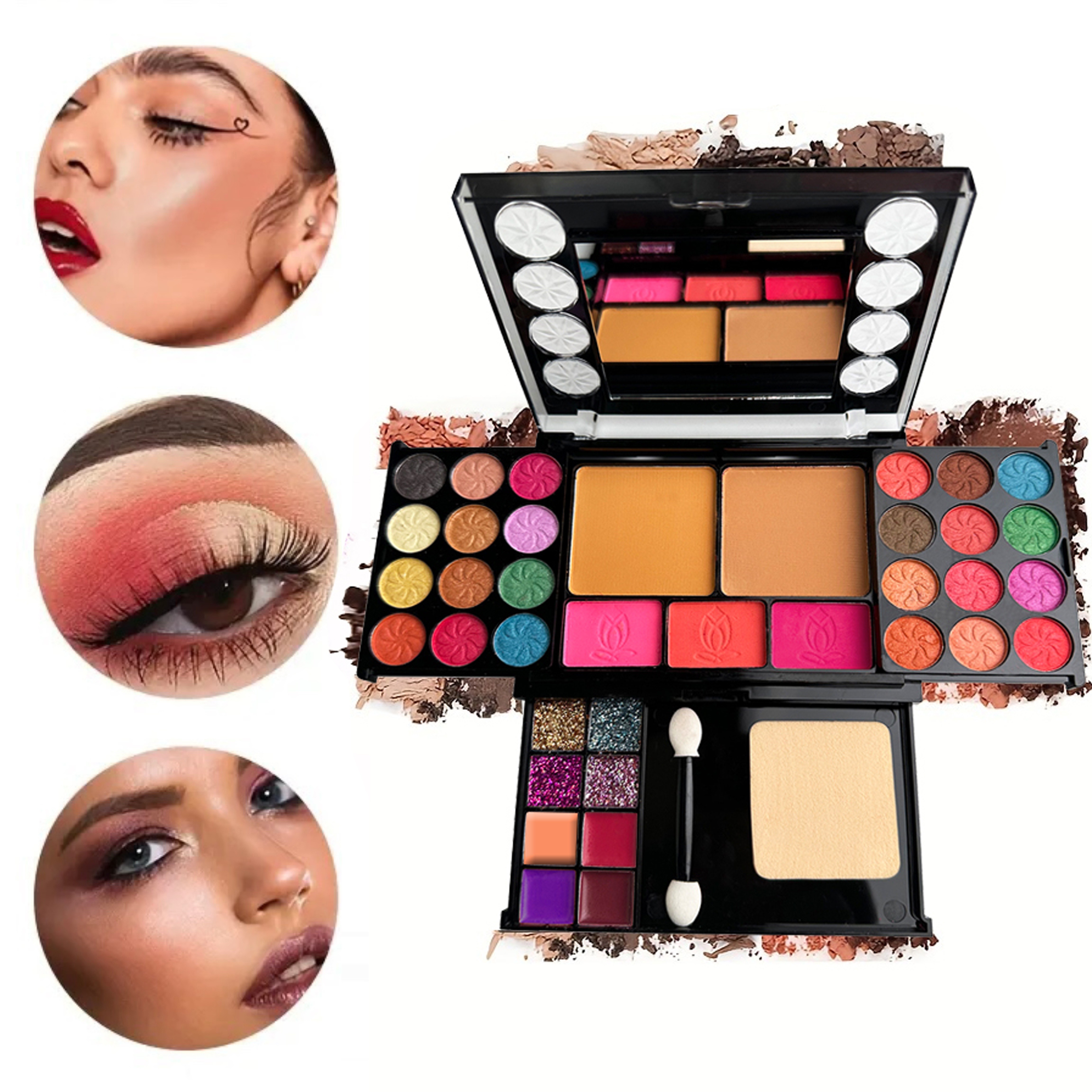 Welhammsae Make-up Set – Komplett-Palette Für Gesicht, Augen & Lippen | Ideal Für Reise & Geschenk