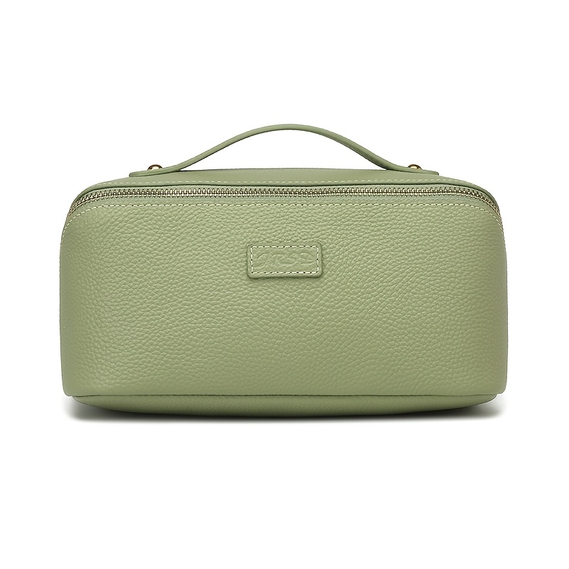 Genuine Leather High Makeup Bag - Large Capacity Cosmetic Organizer With Spacious Interior Suitable For Daily Use, -the- &
