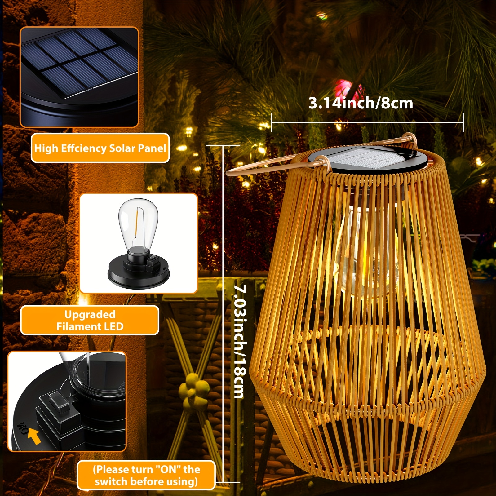 Luci solari per Halloween, 2 luci impermeabili per vialetti, illuminazione paesaggistica ad energia solare per cortile, sentiero, giardino