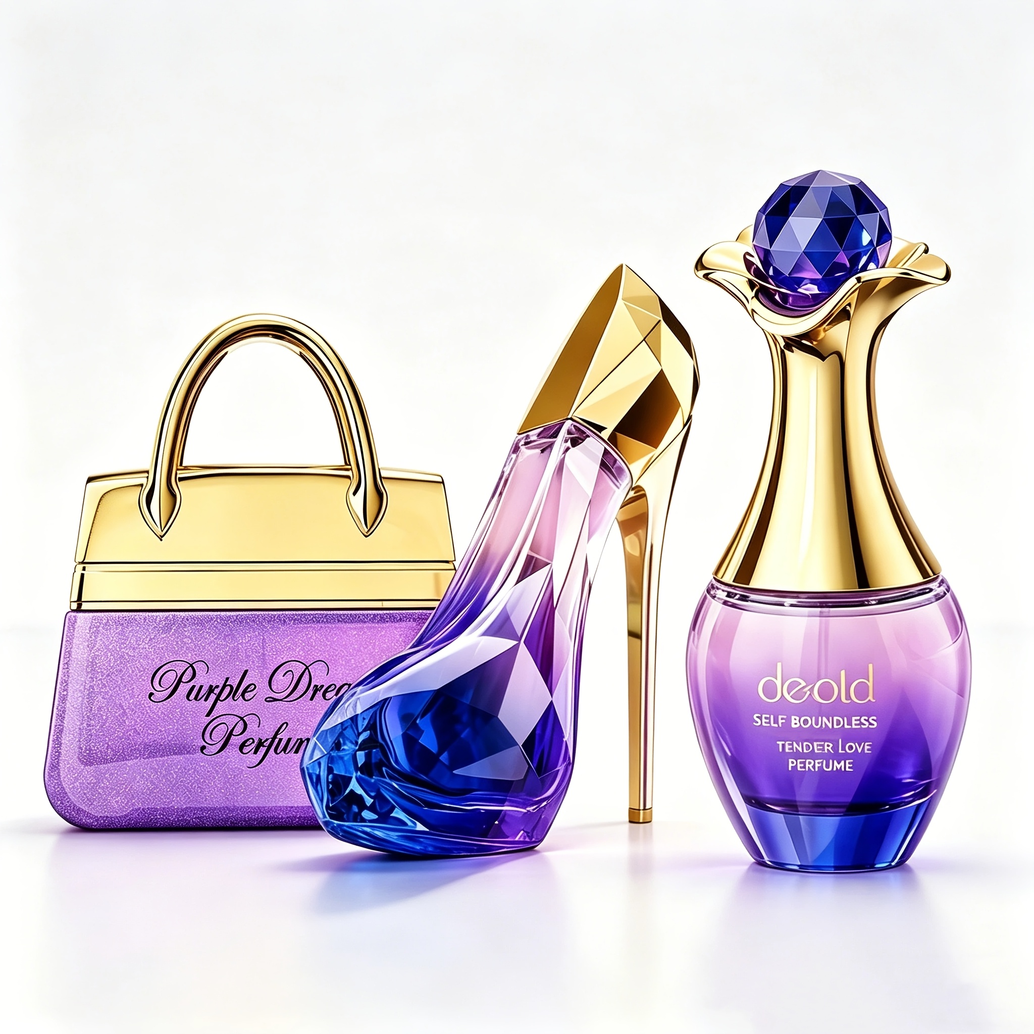 Image of 3pcs Purple Romantic Women's Perfume. Luxury Fragrance With Orange , & Musk Scents, Ideal For Dating & Daily Use, Perfect Gift For Christmas, Valentine's Day, New Year & Mother's Day.