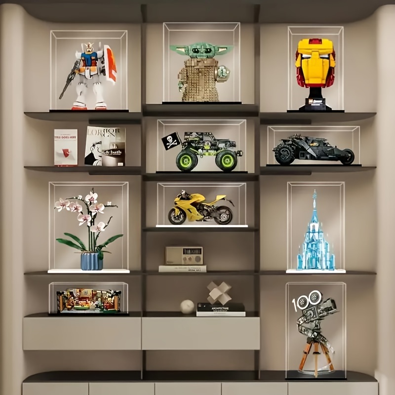 [Acrylic Display Case] Acrylic Display Case - Clear Dustproof Showcase - Multiple Sizes Available - Contemporary Style - No Power Needed - Toy Storage Box - Modern Display Case - Transparent Material - Toy Storage Box