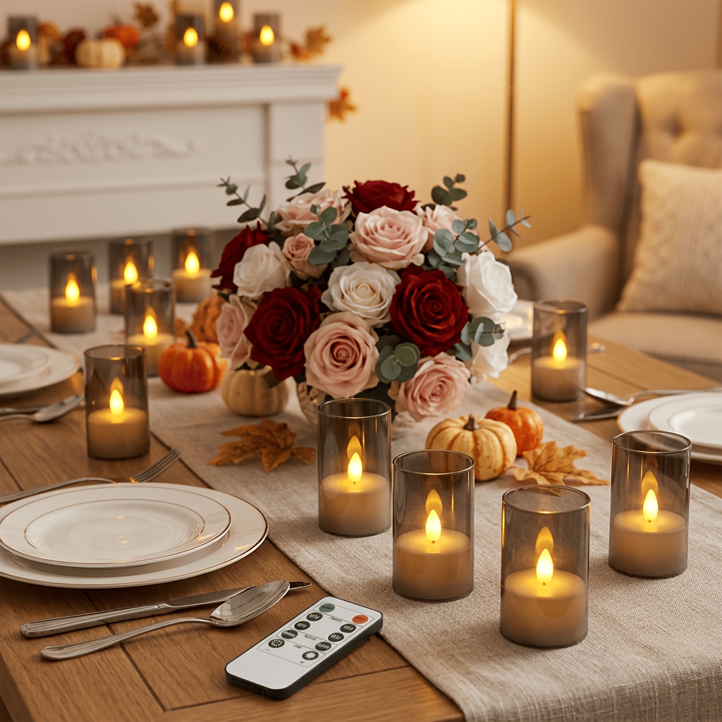 12-Pack Flameless LED Tea Light Candles with Remote Control