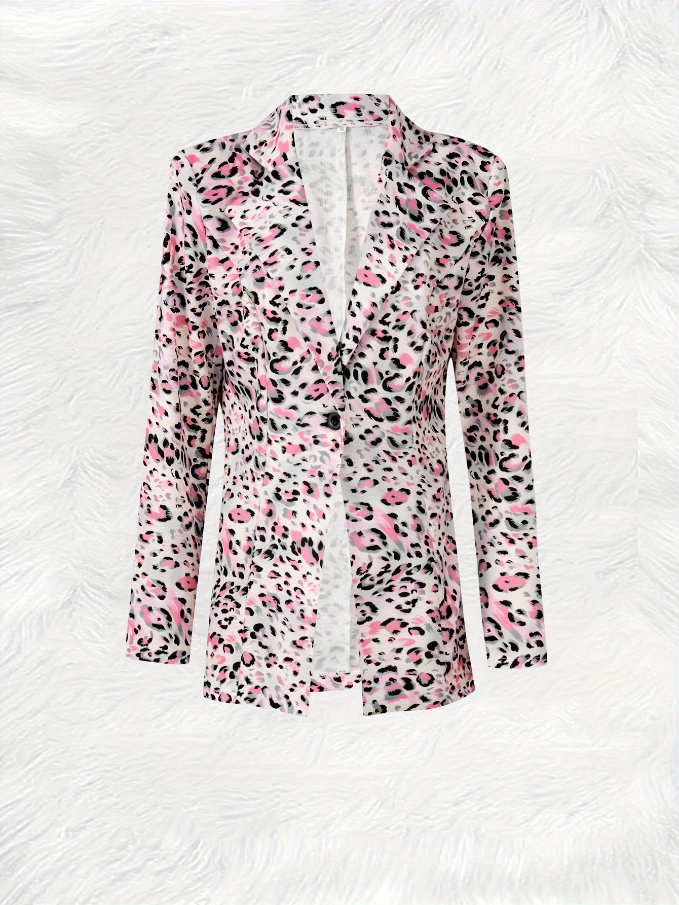 womens vintage leopard print jacket pink animal print Temu Australia