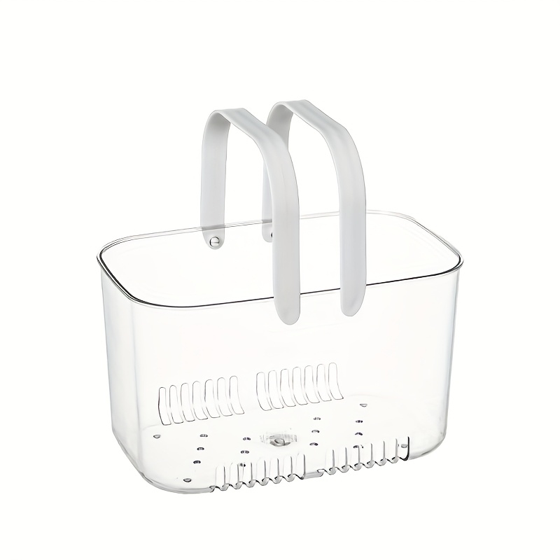TEMU 1pc/2pcs Bathroom Portable Bath Basket Plastic Bath Basket Tabletop Storage Frame Toiletries And Bath Products Storage Basket