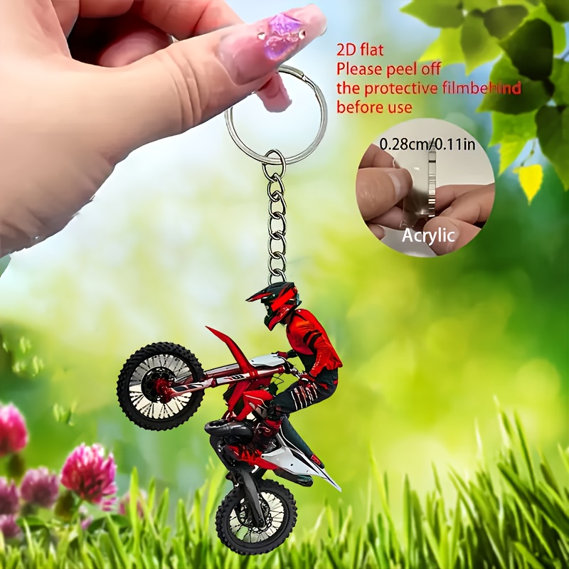 motorcycle helmet keychain cute cartoon sports car pendant Temu
