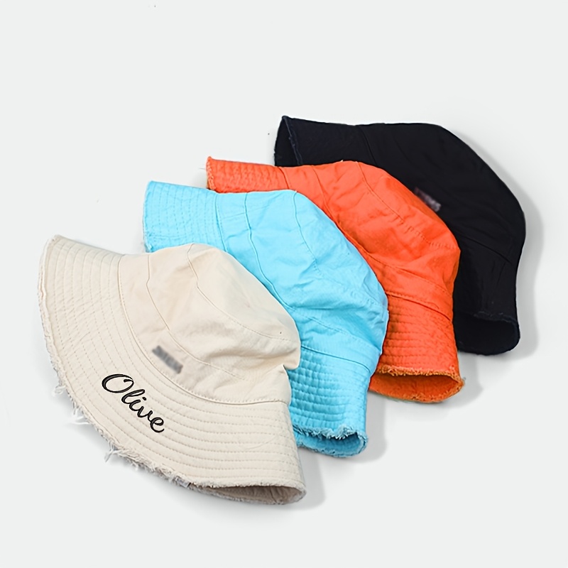 Custom Embroidered Fisherman Hat with Adjustable Drawstring