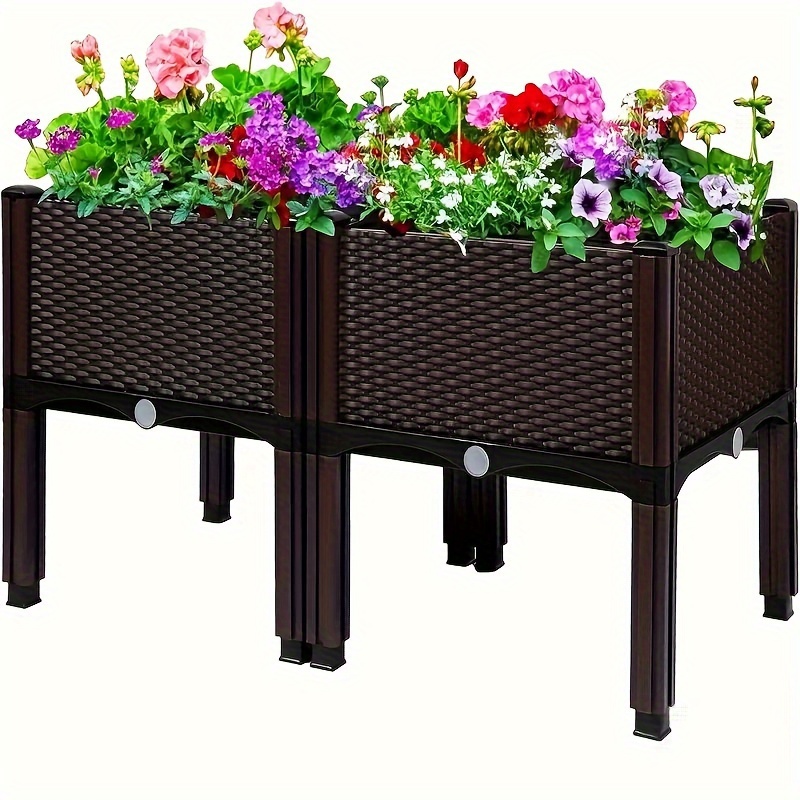 

1pc, With Legs, Elevated Garden Bed, Outdoor Plant , , , Elevated , Very Suitable For Planting Flowers, Vegetables, Tomatoes And Herbs In The Garden, , Balcony Platform