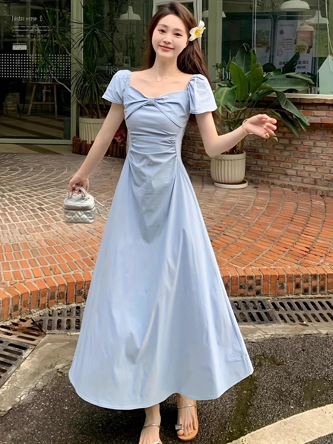princess polly baby blue dress Blue Tiered Tulle Dress