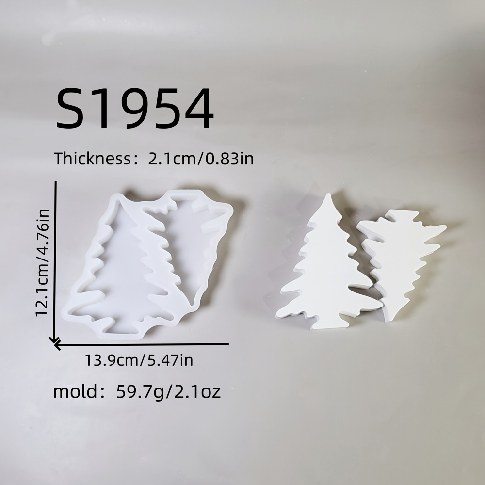 Image of Resin Silicone Mold For -dimensional Christmas Tree Decoration, Candle Silicone Mold, Plaster Ornament Silicone Mold, Silicone Mold For Home Decor, Epoxy Resin Mold 60 S1954